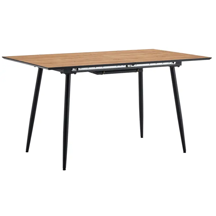 MESA COMEDOR EXTENSIBLE ARTIC 140 - 180 x 80 CM OAK / NEGRO. | ADC MUEBLECENTER | Envío Gratuito - 1