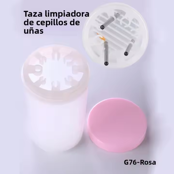 Copa De Limpieza Para Pinceles De Arte De Uñas SWEET TREND Con Soporte Para Bolígrafo De Limpieza De Uñas Plástico Negro Y Blanco Accesorio Para Salones De Manicura Y Uso Doméstico - 1
