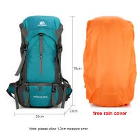 Mochila De Camping 70L De Nylon Para Hombres Y Mujeres Bolsa De Viaje Con Cubierta De Lluvia Para Senderismo Y Escalada Exterior - details 0