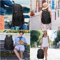 Mochila Ligera resistant to Agua, para Viajes informales, senderismo, mochila duradera with Puerto de carga USB (Negro) - details 5