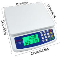 Báscula Digital De Cocina Precisión Alta 30KG/1G Pantalla LCD Plataforma De Medición Recargable/Batería Para Alimentos - details 5