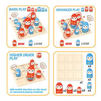 Juego De Tablero Educativo Para Niños Tic Tac Toe Juego De Stacking De Copas Interactivo Juguete De Competición Puzzle De Mesa Para Edad Infantil - details 9