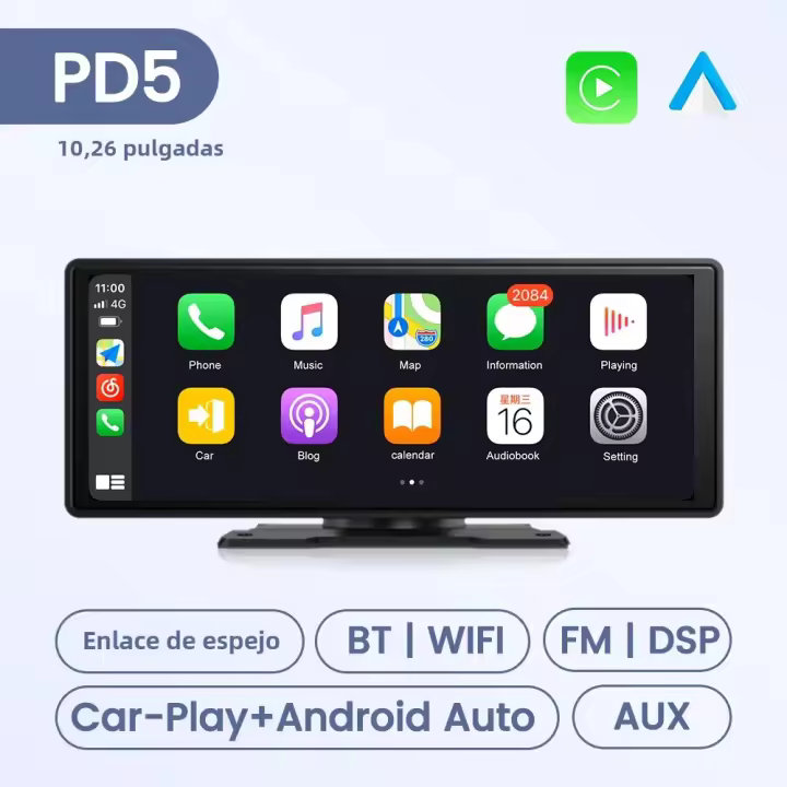 Monitor De Coche 10.26 Pulgadas Pantalla HD Sin Cable CarPlay Android Auto Universal Para VW Toyota Honda Nissan Opel Kia Ford Mazda Citroen - 1