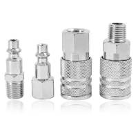 Conector De Aire Rápido De Metal 14 Piezas Tamaño 1/4' Fitting De Tubo Para Compresor Herramientas Pneumáticas Euro Line Fitting - details 5