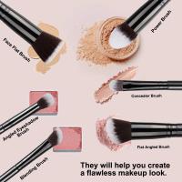 Nuevo Set De 14 Pinceles De Maquillaje Suaves Y Fluffy Para Base Rubor Polvo Sombra De Ojos Blending Herramientas De Belleza Para Mujer Regalo De Navidad - details 3