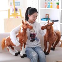 Muñeco De Peluche Creativo De Caballo Simulación De Posición Vertical Juguete De Dibujos Animados Adornos Para Fotografía De Bebés Recién Nacidos Accesorios - details 3