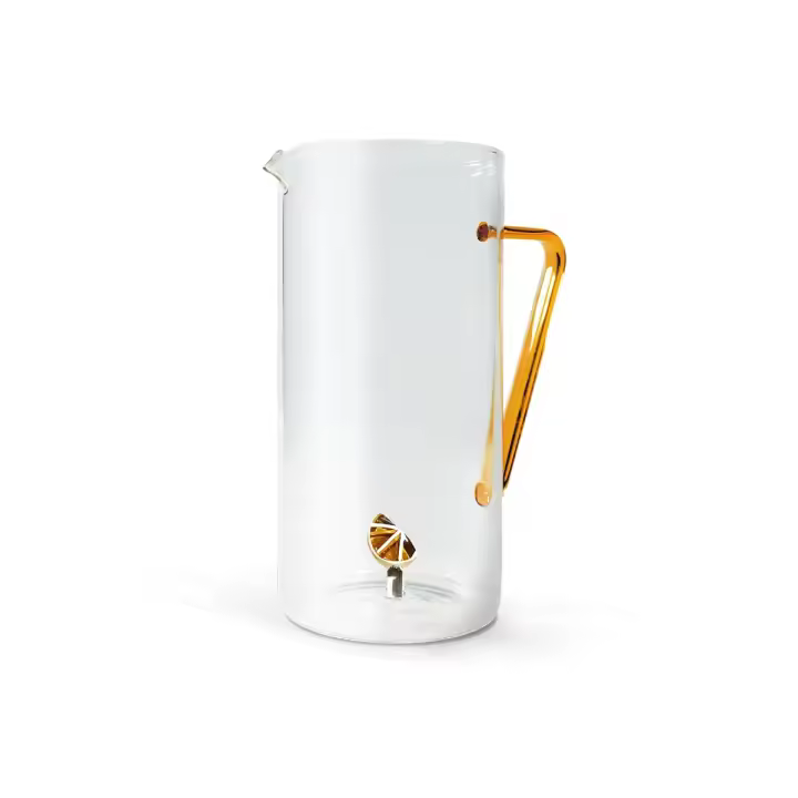 WD Estilo de vida de vidrio borosilicato carafe Cc 1,2 Lt decoración naranja - 1