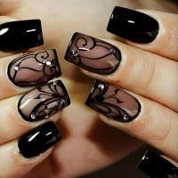 24pcs/set Uñas Postizas Cortas De Acrílico Estilo Francés Con Diseño De Flores Y Mariposas Para La Temporada De Primavera Y Verano Artículos De Belleza Para Uñas - details 64