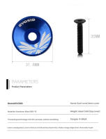 Cubierta De Manillar Ultraligera De Aluminio EVOSID 5.8g Para Bicicleta MTB Y Carretera Tapa De Cabeza De Rueda 1-1/8'' - details 5