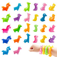 Pulseras De Animales Divertidas Para Niños Regalo De Cumpleaños Fiesta De Bautismo Bodas Carnaval Pulseras De Terciopelo Con Animal 6/10 Pcs - details 0