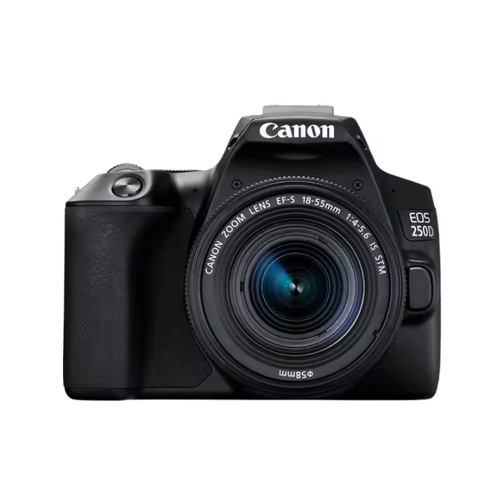 Canon - Cámara Digital Réflex EOS 250D + EF-S 18-55mm F/4-5.6 IS - 24.1MP - 4K - Wifi - Bluetooth - Negro - 1