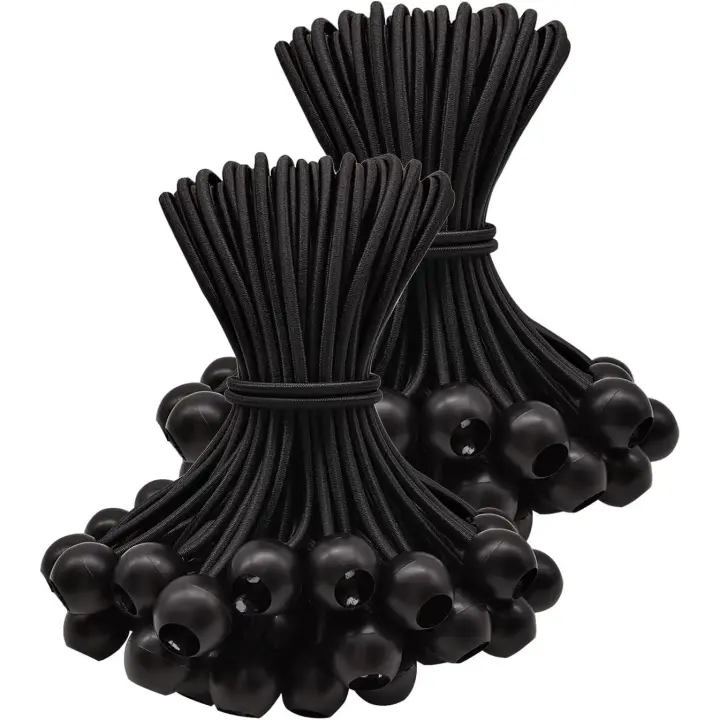 100 piezas, Cuerdas elásticasde Lona de 6 pulgadasCortas, Bolas elásticascortas, resistentes - 1