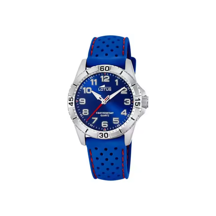 RELOJ LOTUS 18663/2 CADETE JUNIOR COLLECTION  COMUNION SILICONA AZUL + REGALO PULSERA LOTUS - 1