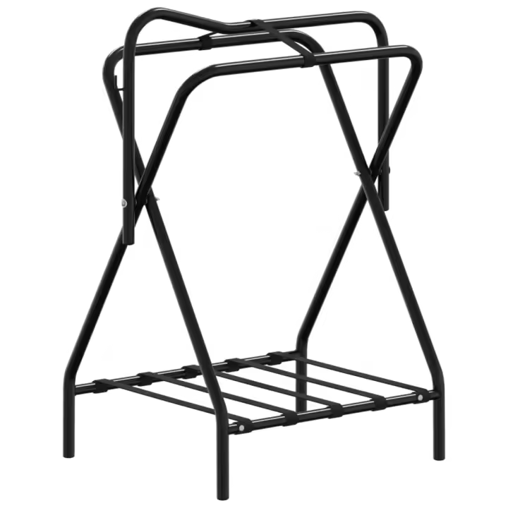 vidaXL Soporte de montura plegable de pie independiente hierro negro - 1