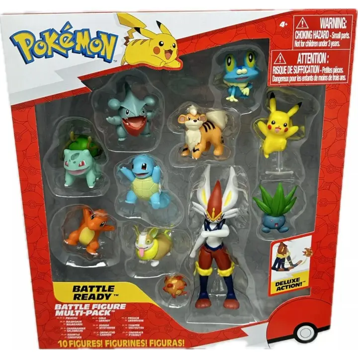 Blister 10 figuras Battle Ready PokemonFigura  Coleccionable - Idea de Regalo- Mercancia Oficial - Juguetes para Niños y Adultos - Movies Fans - Muñeco para Coleccionistas y Exposición - 1
