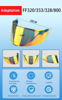 Visera De Casco LS2 FF320 FF353 FF328 FF800 Visera De Moto Full Face Accesorios De Motocicleta Lente De Escudo Material Spandex Origen Mainland China - details 3