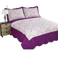 KingnetStore - Colcha Bouti Bordada Acolchada, Colcha Cubre Cama 100% Poliéster. Fina, Extra Suave y Ligera. Ideal para Primavera Verano Entretiempo, Con Funda Cojín Almohada, Elegancia y Suavidad con un Diseño Floral. Para Cama de 90 105 135 150 CM - details 2