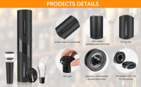 Sacacorchos Eléctrico Kit 3 en 1  Abridor de Vino Descorchador de Botellas Electrico con Cortapapeles/Vertedor de Vino / Tapón de Vino, el Regalo para Los Amantes del Vino - details 2