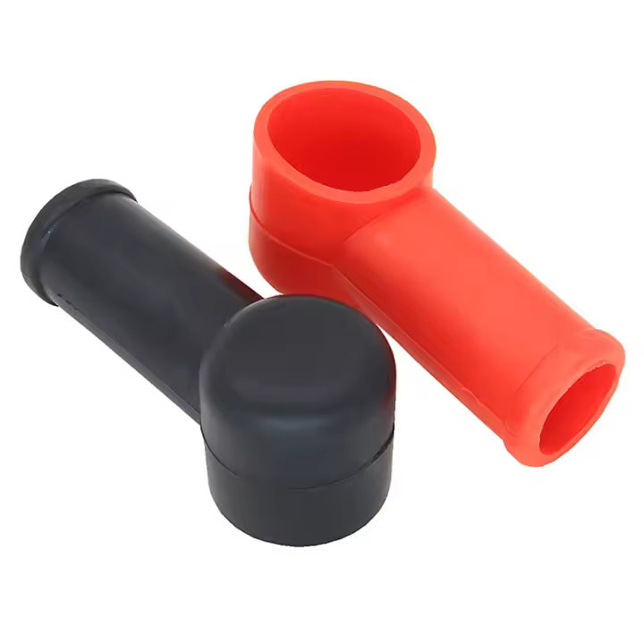2pcs Cubierta De Terminal Negativa Y Positiva Para Batería De Coche Y Motocicleta Capa De Protección Aislante Accesorios De Reemplazo - 1