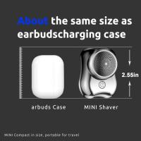 Portable Electric Shaver, Mini Electric Shaver,USB Rechargeable Washable Lightweight Razor for Travel Office etc (Black) - details 0