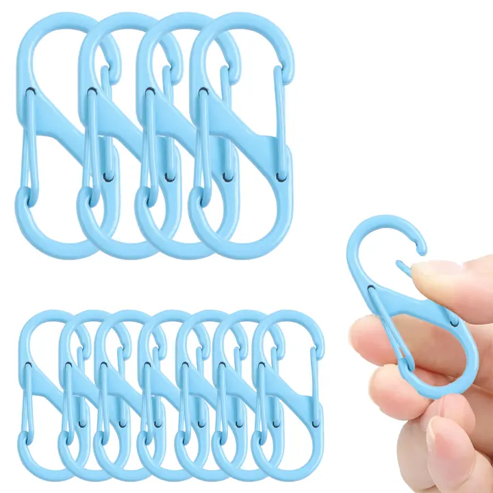 20PCS Hebilla Multifuncional DIY En Forma De S Y 8 Con Ganchito De Bicicleta Hebilla De Aluminio Para Bolsa Dos Caras Llave De Cadenas Práctica - 1