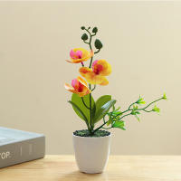 Mini Bonsai Simulado Phalaenopsis Plantas Artificiales En Vaso Para Decoración De Escritorio Comedor Oficina Hogar Y Bodas - details 6