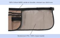 Cinturón de herramientas de jardinería con 13 bolsillos Impermeable 600D Oxford Cinturón Bolsa Delantal Cinturón de herramientas de jardín ajustable para mujeres y hombres Jardinero (Marrón-Estilo C) - details 1