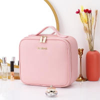 Estuche De Maquillaje Portátil Con Espejo Y Divisores Ajustables En 3 Colores Organizador Impermeable Para Cosméticos Regalo - details 9