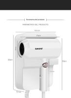 Caliente y frío Viento secador de pelo Eléctrico montaje en comparación con Hotel negativos Soportes with USB Brac - details 7