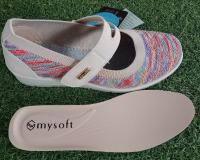 My Soft Zapato tipo mercdes con cuña y ajustable con velcro,de tejido elastico para mayor comodidad y con plantilla extraible - details 0