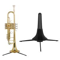 Soporte De Trompeta Tripode Plegable Portátil Y Robusto Con Piernas Removibles Accesorio De Instrumento De Cuerda De Plata Sólida ABS Negro - details 3