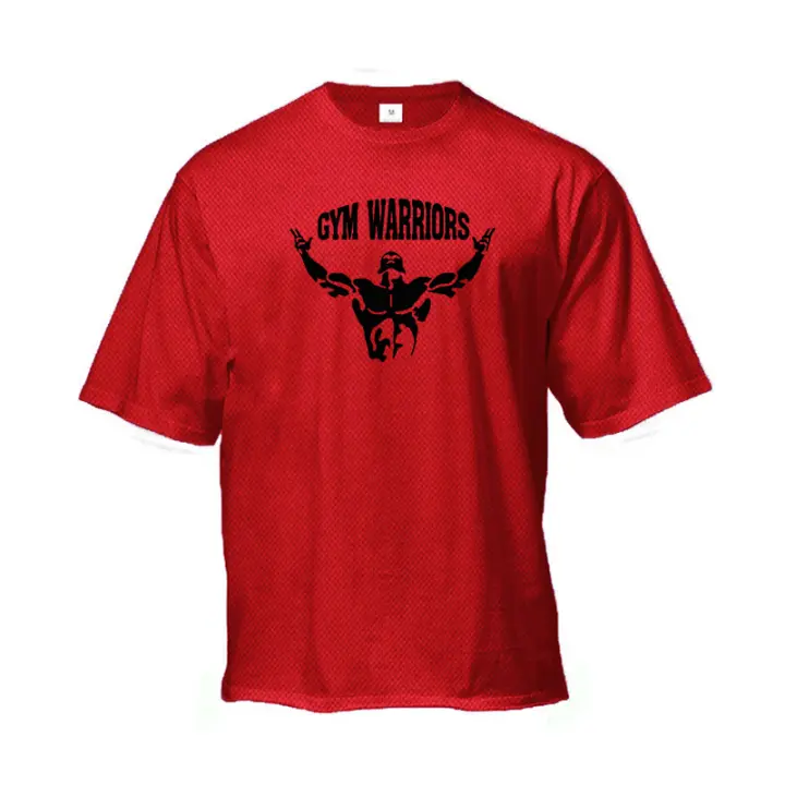 Camiseta De Hombre Moda Verano Talla Grande Fitness Transpirable Secado Rápido Estilo Casual Camiseta De Malla Para Gimnasio - 1
