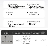 Lámpara Colgante Moderna LED Para Comedor Sala De Estar Oficina Iluminación Lineal Larga Para Mesa De Comedor Y Cocina - details 17