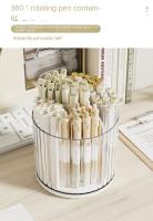 Caja De Almacenamiento Multifuncional Rotativa Para Maquillaje Organizador De Escritorio Para Labiales Sombras Y Bolígrafos Transparente - details 4