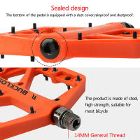 Pedales De Bicicleta BUCKLOS Plataforma Ancha Antideslizante Ultraligero Aluminio Aleación Pedales De BMX MTB Para Montaña Con Rodamientos DU - details 7
