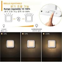 Lámpara LED Mini De Noche Plug in Dimmable Energía Ahorro Válvula Cuadrada Luz Bajo Gabinete Cocina Sala De Estar Aislar WC - details 4