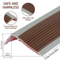 Protector De Esquina Antideslizante Para Escaleras Autoadhesivo Y Impermeable 2/4M L-Shape Para Muebles Uso Interior Y Exterior - details 4