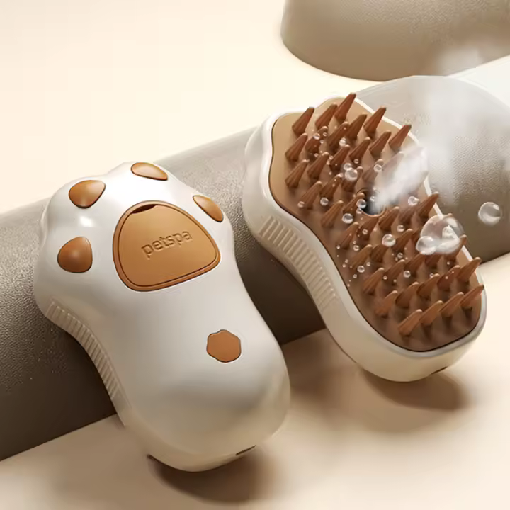 Cepillo De Vapor Para Gatos Y Perros 3 En 1 Masajeador De Pelo De Mascotas Eliminador De Pelos Electrodoméstico De Baño Para Animales De Compañía - 1