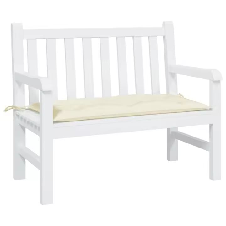 vidaXL Cojín de banco de jardín tela Oxford crema 100x50x7 cm - 1