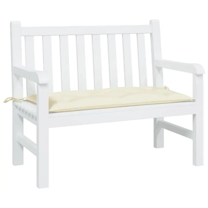 vidaXL Cojín de banco de jardín tela Oxford crema 100x50x7 cm - 1