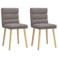 vidaXL Sillas de comedor 2 unidades tela gris en color Taupé/Azul vaquero/Negro y más | cómodas modernas ergonómicas para comedor cocina salón hogar - details 0