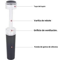 Tapa De Vino Reutilizable Con Bomba De Vacío Incorporada SUNFILI Sellador De Botella De Vino Silicona Antipinchazos Ahorro De Vino - details 1