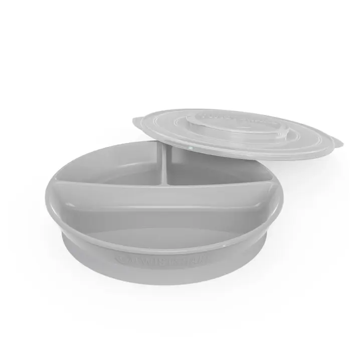 Twistshake Plato Dividido Gris - 1