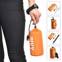Kit De Refugio De Emergencia Para 2 Personas Bivy Tubo De Camping Saco De Dormir Térmico Manta SOS Impermeable Equipo De Supervivencia - details 1