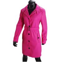 Abrigo De Mezclilla Para Mujer Invierno Cálido Chaquetas De Soltera Cuello Abajo Largo Ropa De Mujer Tipo De Cierre Doble - details 5