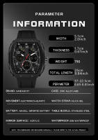 Reloj Deportivo Militar Para Hombre SANDA Quartzo Électronico Resistente Al Agua Pantalla Doble Digital Y Analógica Con Fecha Y Alarmas - details 8