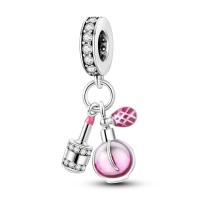 Perlas De Perfume Para Mujer Plata Esmaltada Colgante De Zapatos Altos Y Lápiz Labial Para Pulsera DIY Joyería - details 95