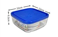BORGONOVO FIAMBRERA TUPPER VIDRIO TARRO IGLOO QUADRO AZUL 22CM - details 0