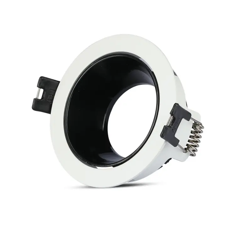 Aro de empotrar GU10 Blanco+Negro redondo VT-872  VTAC - 1