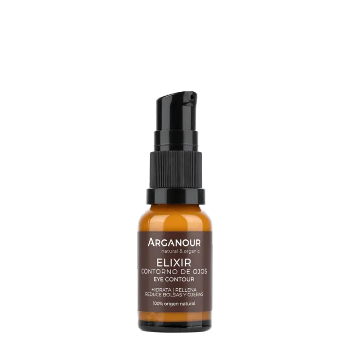 Arganour Elixir Contorno de Ojos Hidratante y Antiojeras con Ácido Hialurónico y Cafeína - 1
